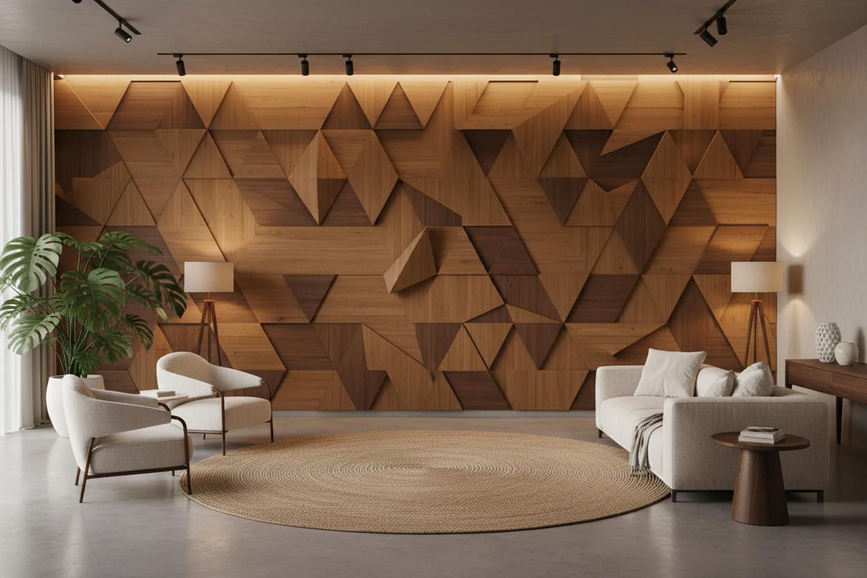 Banner Painéis de Madeira 3D